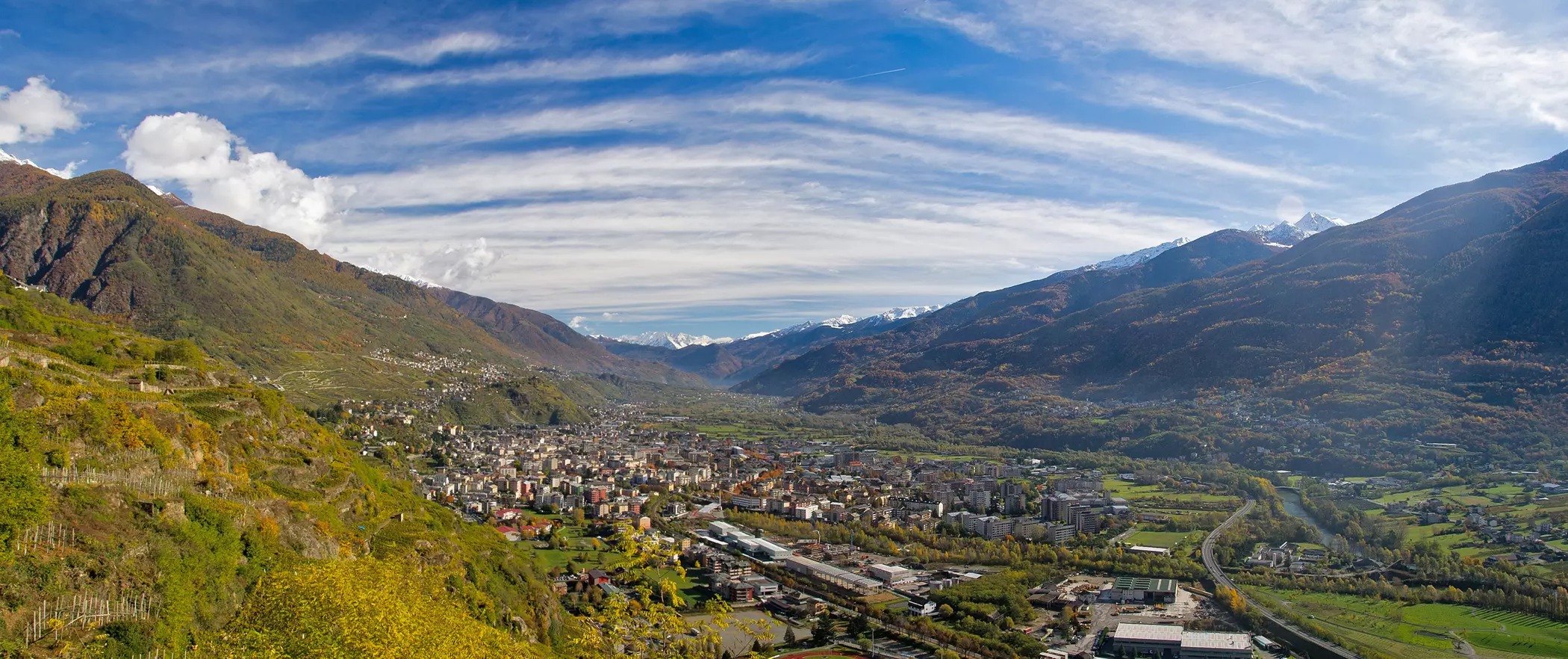 Panorama della Valtellina
